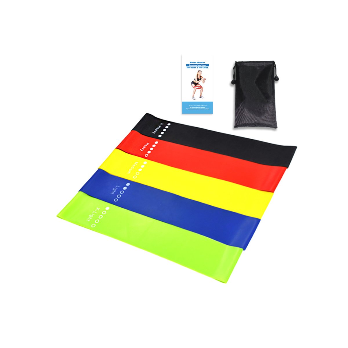 Flex & Stretch Latex Resistance Band Set – 5 Levels