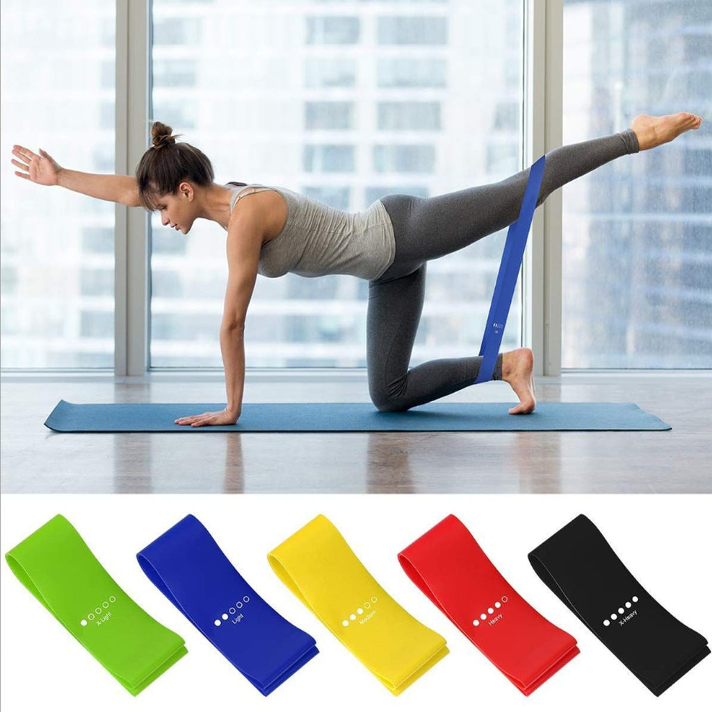 Flex & Stretch Latex Resistance Band Set – 5 Levels