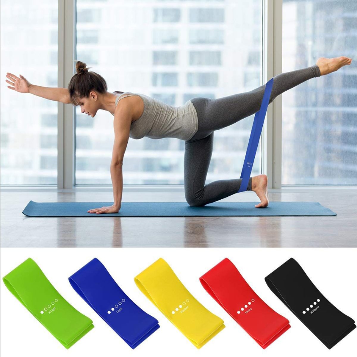 Flex & Stretch Latex Resistance Band Set – 5 Levels