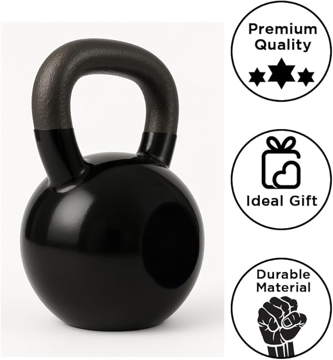 Vinyl Coated Cast Iron Kettlebell – 15lb to 70lb