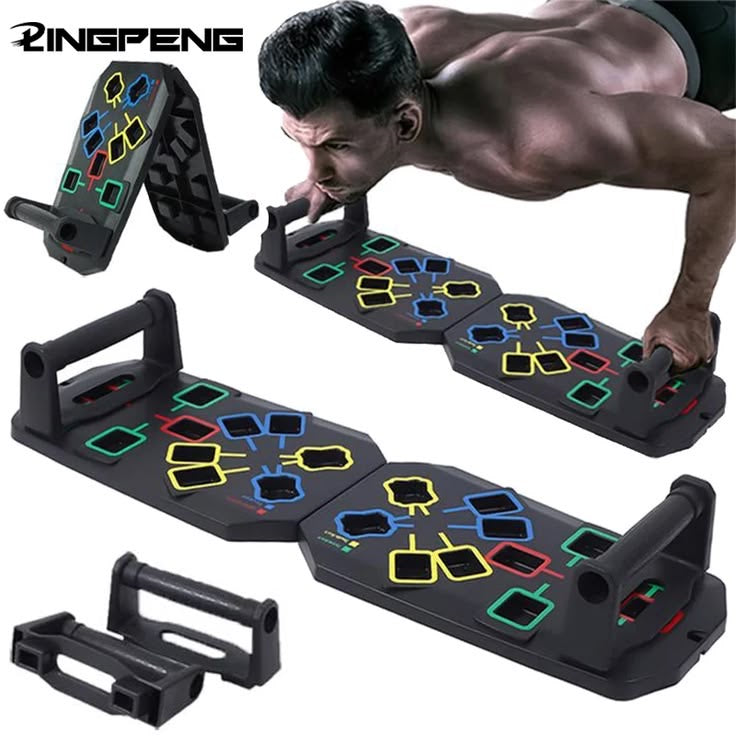 Foldable Push-up Board Set with Handles